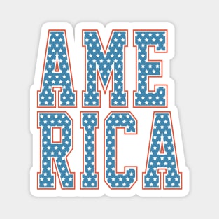 America letters american flag Magnet