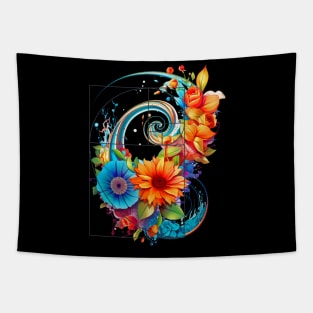 Fibonacci Sequence Fibonacci Floral Fibonacci Spiral Golden Ratio Tapestry