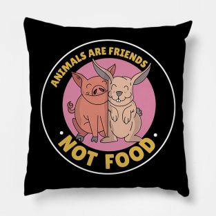 Animals Are Friends Not Food - Vegan Team Pillow