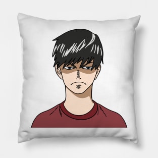 Angry Anime Boy Pillow