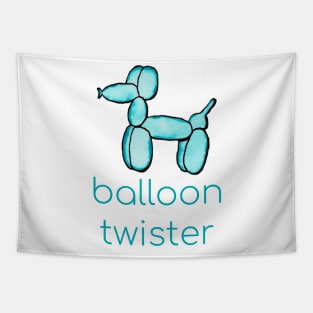 Watercolor Balloon Twister (Teal) Tapestry