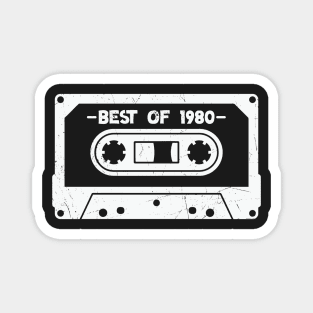 Best of 1980 Retro Cassette Tape 1980 Birthday Magnet