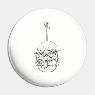 Hamburger Illustration Pin