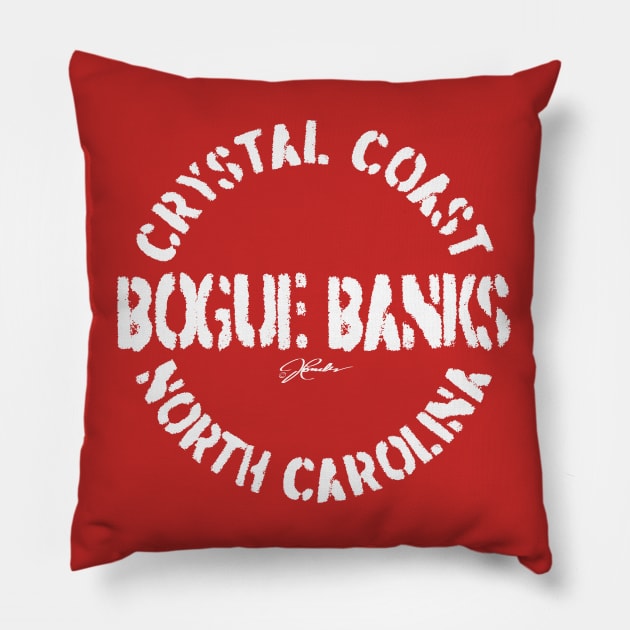 Bogue Banks, Crystal Coast, North Carolina Pillow by jcombs