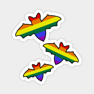 LGBTQ Halloween Bats Magnet