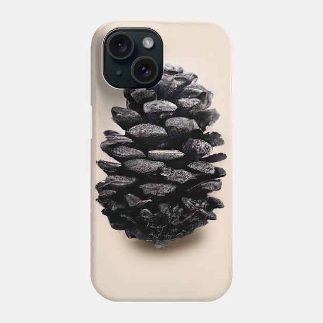 Black Pinecone Phone Case by maxcode
