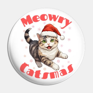 Christmas cat Pin