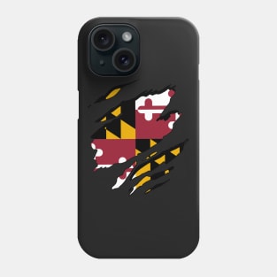 Maryland Flag Rip Away Phone Case