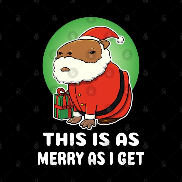 This is as merry as I get Capybara Christmas by capydays