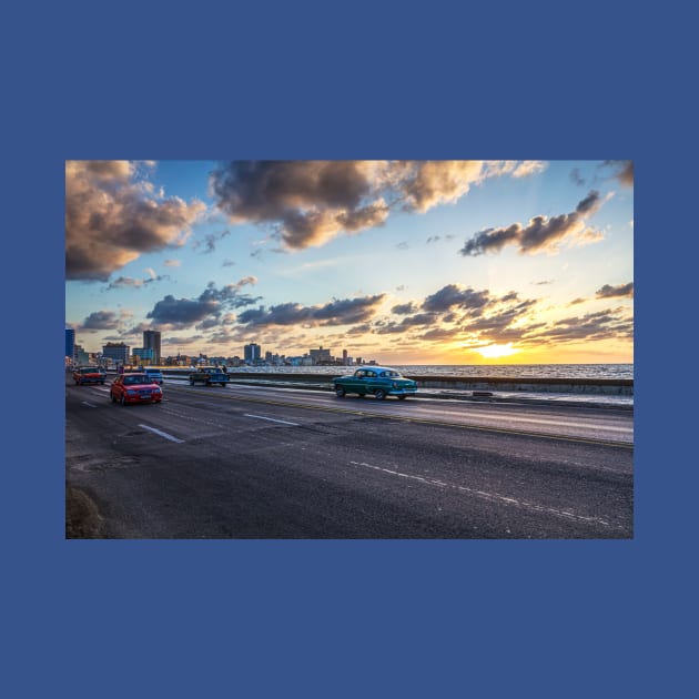 Sunset On The Malecon, Havana, Cuba by tommysphotos