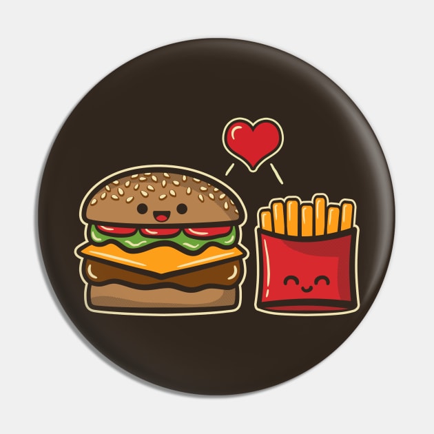 Burger and Fries Pin by fishbiscuit