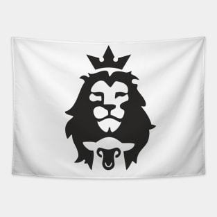 The Lion King & The Lamb - Lion Face - Lion of Judah - Christian Tapestry