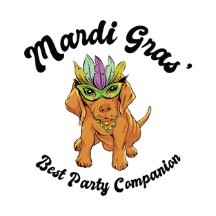 Mardi Gras Carnival Golden Retriever Party Costume T-Shirt