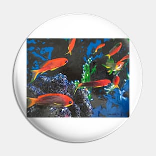 Underwater Neon Fish Pin