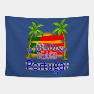 Paradise Beach Portugal Vacation Holidays Tapestry