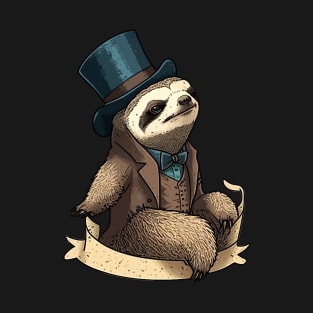 Sloth Funny Top Hat T-Shirt