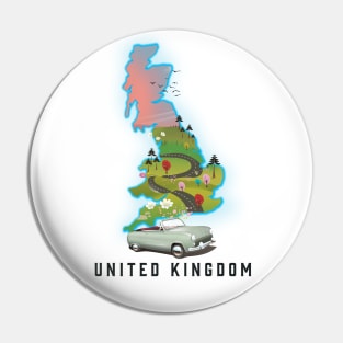 Travel map of the United Kingdom Pin