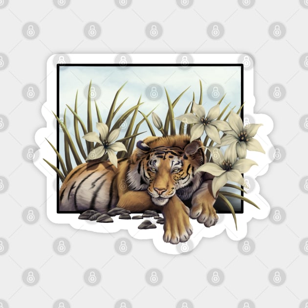 Tiger Lilies Magnet by GnarlyBones