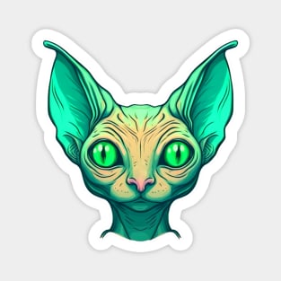 Extraterr-hiss-trial Visitor, Alien Cryptid Cat Magnet