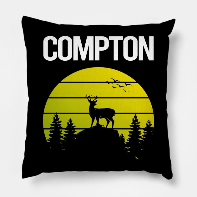 Sunset Deer Compton Pillow by rosenbaumquinton52