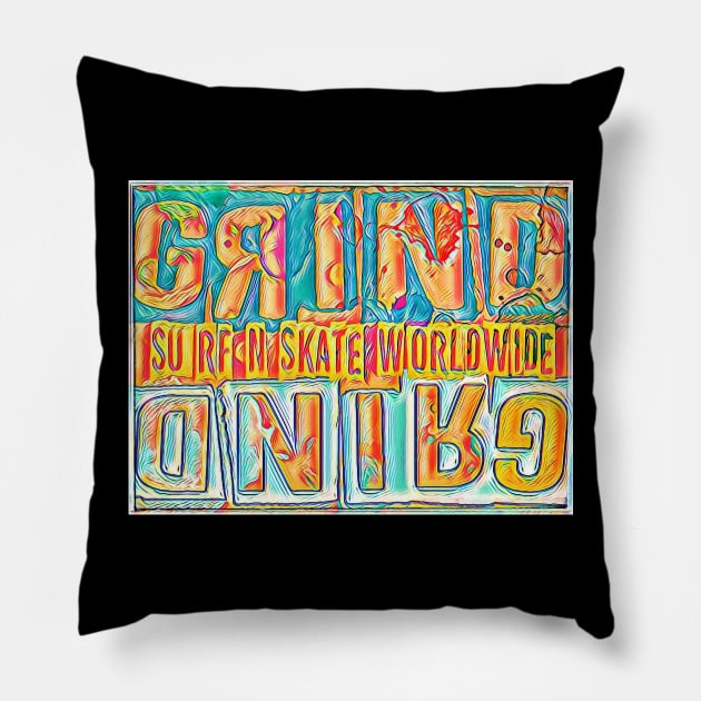 GRIND SPLASH Pillow by Digz