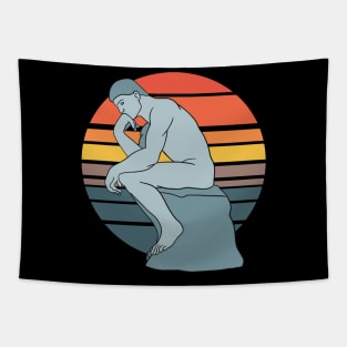 Rodin The Thinker - Vintage Sunrise Edition Tapestry