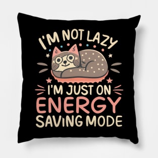 Energy Savings Mode Cat! Pillow