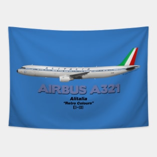 Airbus A321 - Alitalia "Retro Colours" Tapestry