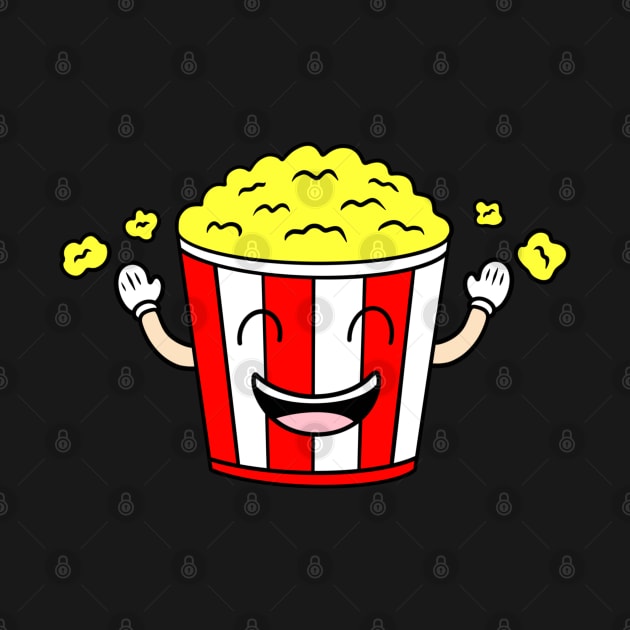 Funny cartoony popcorn by Andrew Hau