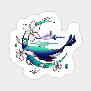 Watercolor Whale Magnet