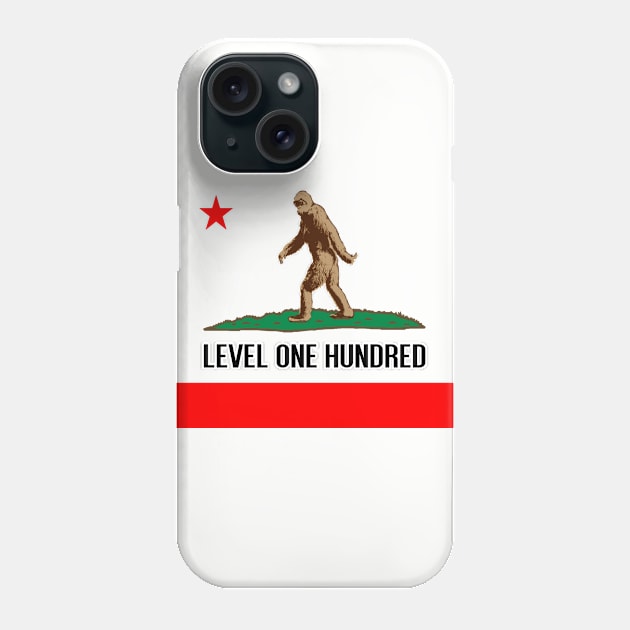 Bigfoot - State Flag - Lv.100 Clothing Phone Case by Dannylv100