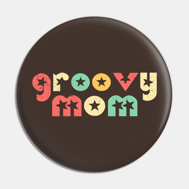 Groovy Mom Retro Pin by rojakdesigns