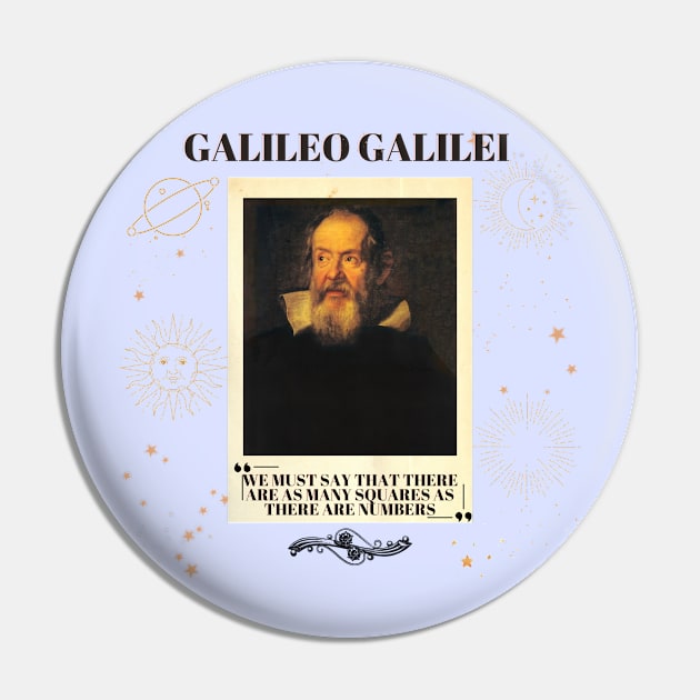 Portrait of Galileo Galilei Pin by Rubi16