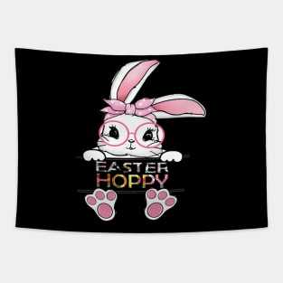 hoppy easter day cute rabbit Tapestry