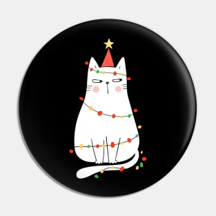 Cute Christmas Cat With Lights - Cool Xmas Gift Pin