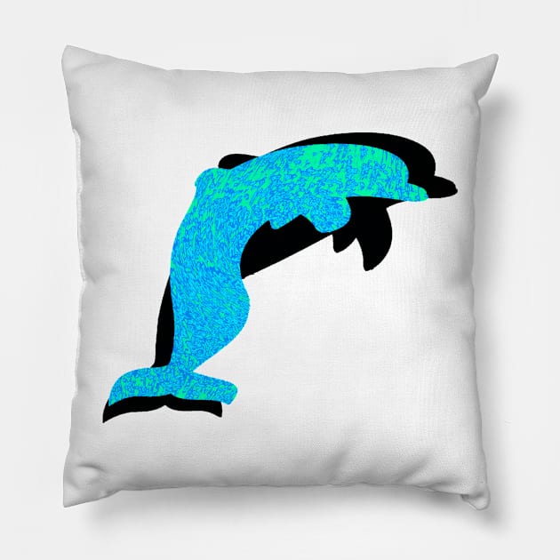 Dolphin Reflected Pillow by AROJA