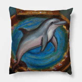 Dolphin with a Crown Pillow