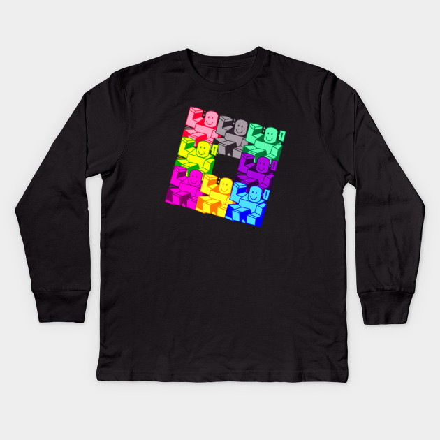 Funny Game Characters Roblox Color Blox Roblox Kids Long Sleeve T Shirt Teepublic - funny pictures of roblox characters