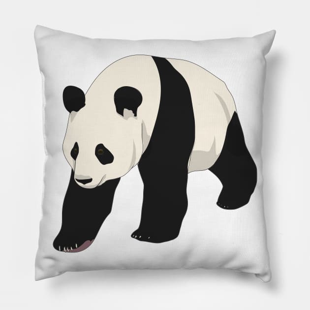 Panda Pillow by Sticker Steve