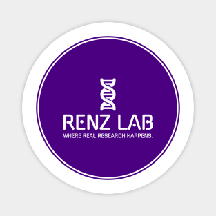 Renz Lab circle logo with tag line Magnet