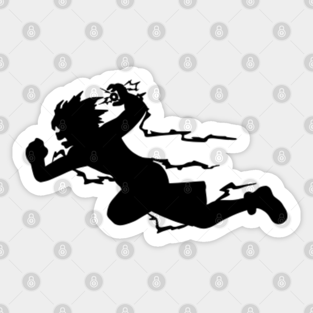Killua Godspeed Attack Silhouette Killua Sticker Teepublic