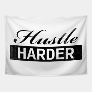 Hustle Harder Vintage (black) Tapestry