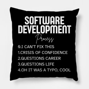 Software Development Process Celebrate the Journey from Coding to Development Graduation Pillow