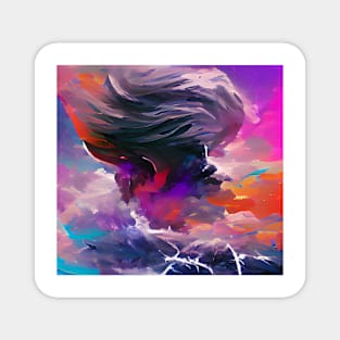 Aesthetic Vaporwave Storm Magnet