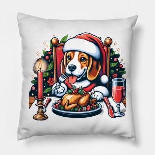 Beagle Dog Christmas Meal Pillow