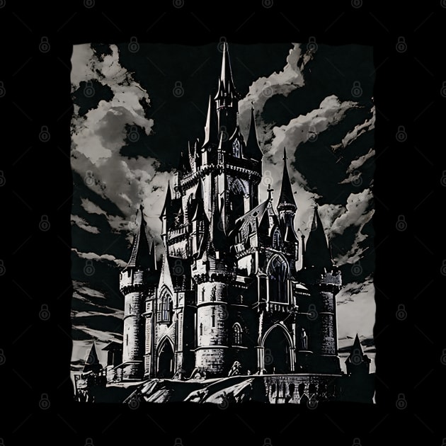 Imposing Gothic Castle by Manzo Carey