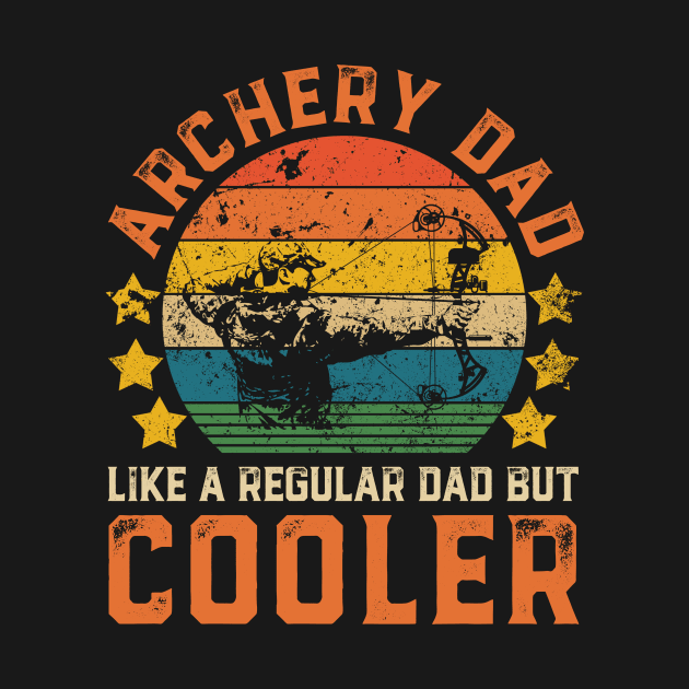 Archery Dad Funny Vintage Hockey Father's Day Gift by Damsin