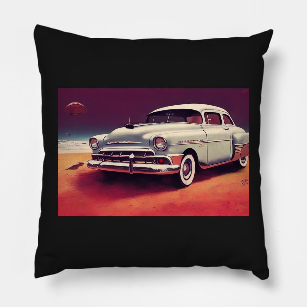 57 Chevy hot wheel Pillow by ai1art