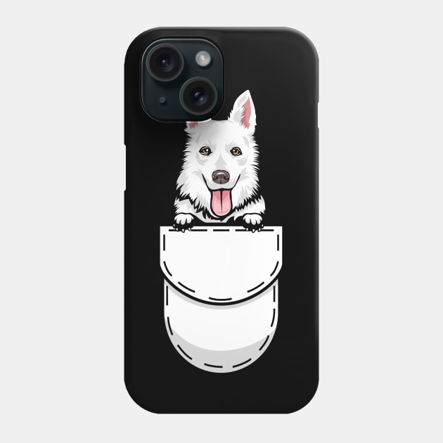 Funny Swiss Shepherd Pocket Dog Phone Case by Pet My Dog