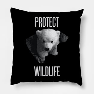 Protect wildlife - little polar bear design Pillow